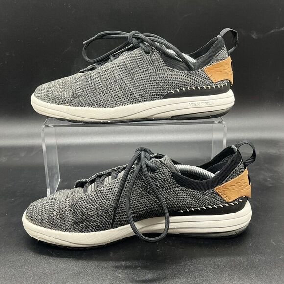 Merrel Gridway Sneaker Women’s 7 Black Gray Brown Vibram Sole Hiking Walking - Picture 2 of 8